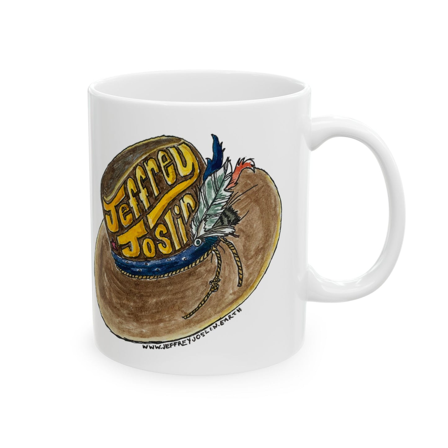 JJ Watercolor Hart Ceramic Mug, (11oz, 15oz)