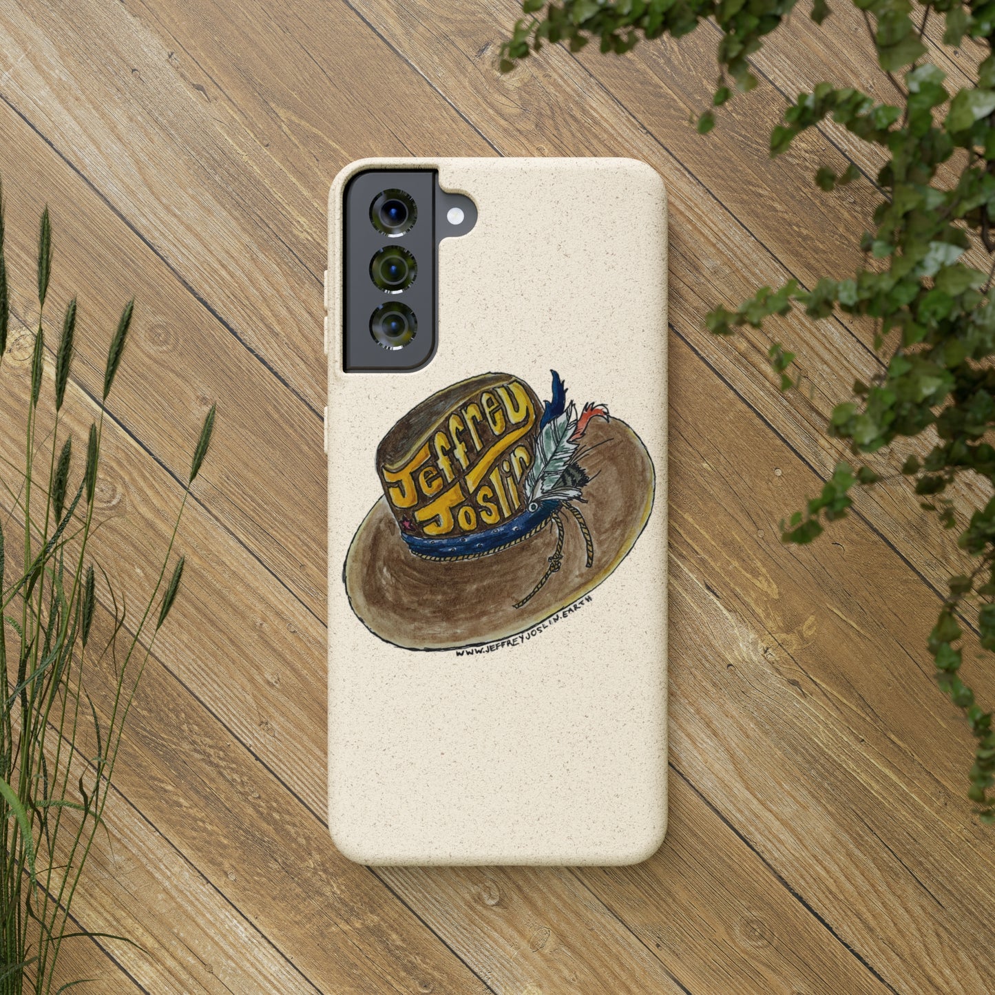 JJ Watercolor Hat Biodegradable Phone Cases